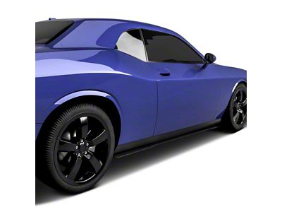 VZ Style Side Skirt Splitters; Satin Black Ice Vinyl (08-14 Challenger)