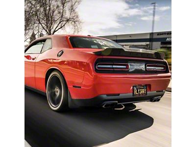 Wicker Bill with Camera Cutout; Dark Tint (08-14 Challenger w/ OEM Spoiler; 15-23 Challenger Scat Pack, SRT & R/T w/o Redeye Spoiler)