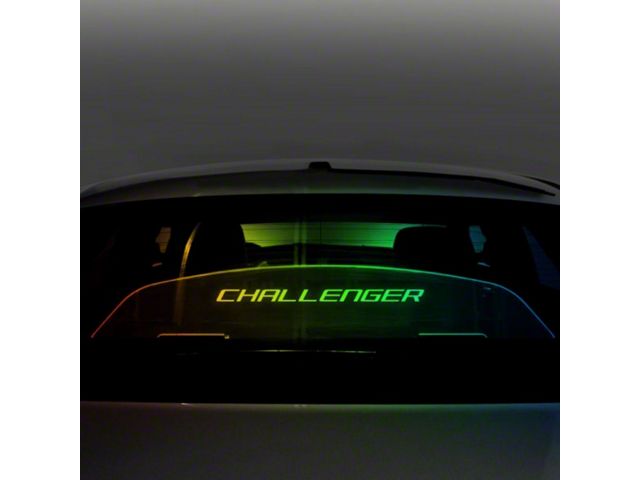Wind Deflector with Challenger Block Letters; Extreme Lighting Kit (08-23 Challenger)