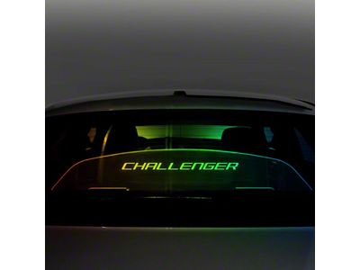 Wind Deflector with Challenger Block Letters; Extreme Lighting Kit (08-23 Challenger)