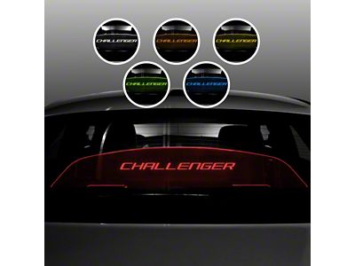 Wind Deflector with Challenger Block Letters; Red Lighting Kit (08-23 Challenger)
