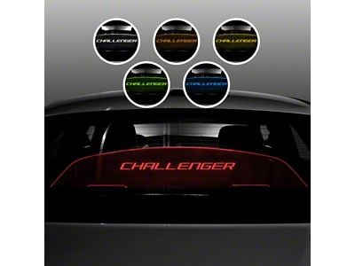 Wind Deflector with Challenger Block Letters; Red (08-23 Challenger)