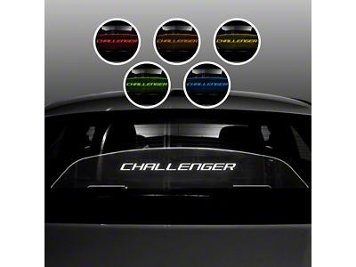 Wind Deflector with Challenger Block Letters; White Lighting Kit (08-23 Challenger)