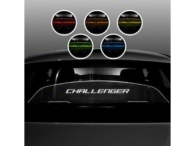 Wind Deflector with Challenger Block Letters; White (08-23 Challenger)
