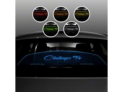 Wind Deflector with Challenger R/T Script; Blue Lighting Kit (08-23 Challenger)