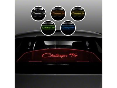 Wind Deflector with Challenger R/T Script; Red (08-23 Challenger)