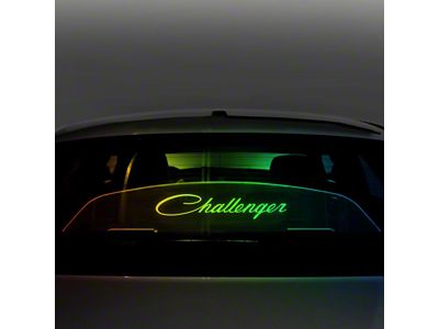 Wind Deflector with Challenger Script; Extreme Multi-Color Lighting Kit (08-23 Challenger)