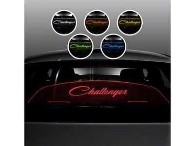 Wind Deflector with Challenger Script; Red (08-23 Challenger)