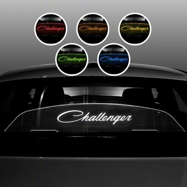 Challenger Wind Deflector with SRT Logo; Extreme Multi-Color Lighting Kit  (08-23 Challenger) - Free Shipping