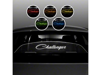 Wind Deflector with Challenger Script; White Lighting Kit (08-23 Challenger)