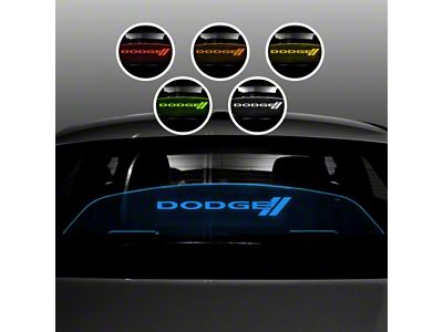 Wind Deflector with Dodge Emblem; Blue (08-23 Challenger)