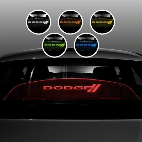 Challenger Wind Deflector with Dodge Emblem; Red (0823 Challenger