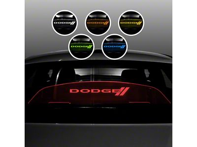 Wind Deflector with Dodge Emblem; Red Lighting Kit (08-23 Challenger)