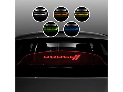 Wind Deflector with Dodge Emblem; Red (08-23 Challenger)