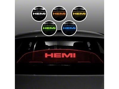 Wind Deflector with HEMI Logo; Red (08-23 Challenger)