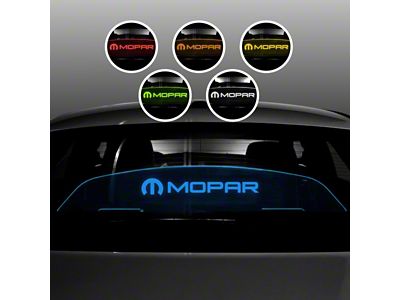 Wind Deflector with Mopar Logo; Blue (08-23 Challenger)