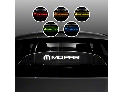 Wind Deflector with Mopar Logo; White Lighting Kit (08-23 Challenger)