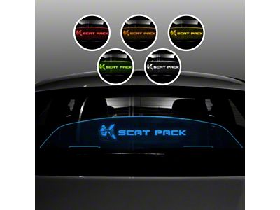 Wind Deflector with Scat Pack Logo; Blue (08-23 Challenger)