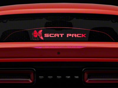 Wind Deflector with Scat Pack Logo; Extreme Multi-Color Lighting Kit (08-23 Challenger)