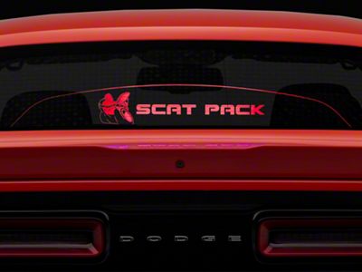 Wind Deflector with Scat Pack Logo; Extreme Lighting Kit (08-23 Challenger)