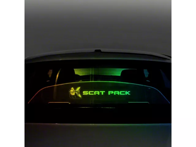 Wind Deflector with Scat Pack Logo; Extreme Lighting Kit (08-23 Challenger)