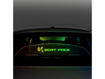Wind Deflector with Scat Pack Logo; Extreme Lighting Kit (08-23 Challenger)