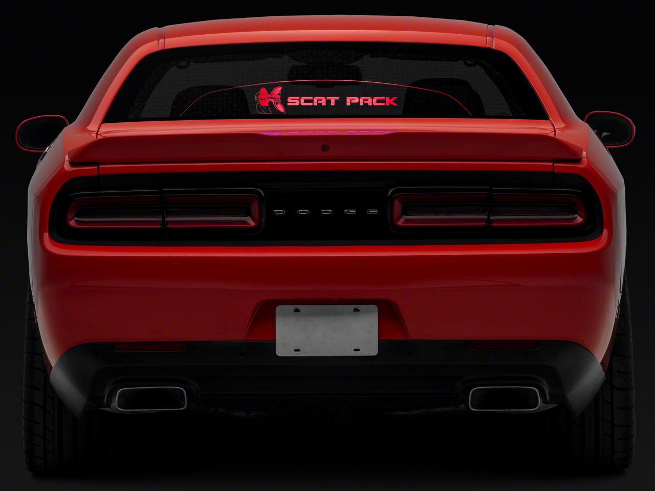 Challenger Wind Deflector with Scat Pack Logo; Extreme Multi-Color