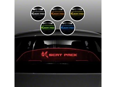 Wind Deflector with Scat Pack Logo; Red (08-23 Challenger)