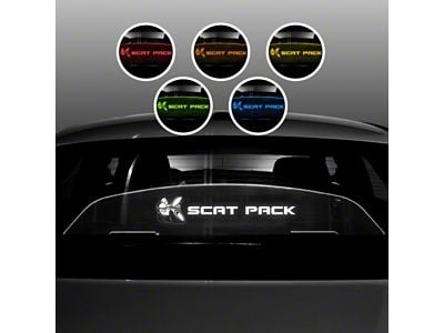 Wind Deflector with Scat Pack Logo; White (08-23 Challenger)