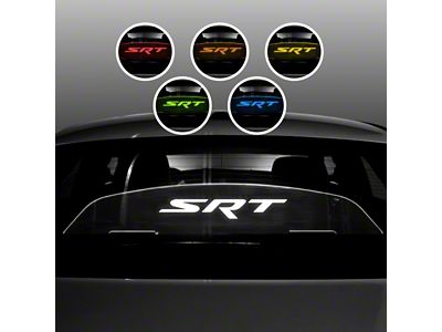 Wind Deflector with SRT Logo; White Lighting Kit (08-23 Challenger)