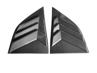 Window Louver Scoops; Carbon Fiber Print (08-23 Challenger)