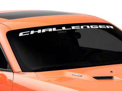 Officially Licensed MOPAR Challenger Windshield Banner; Frosted (08-13 Challenger)