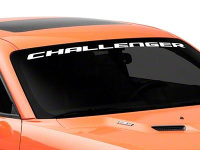 Officially Licensed MOPAR Challenger Windshield Banner; White (08-13 Challenger)