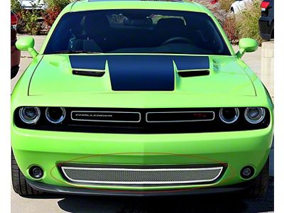 Wire Mesh Lower Grille; Chrome (15-23 Challenger w/o Adaptive Cruise Control, Excluding SRT & Widebody Models)