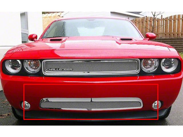 Wire Mesh Lower Grille; Chrome (11-14 Challenger)