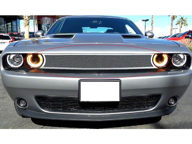 Wire Mesh Upper Grille; Chrome (15-23 Challenger)