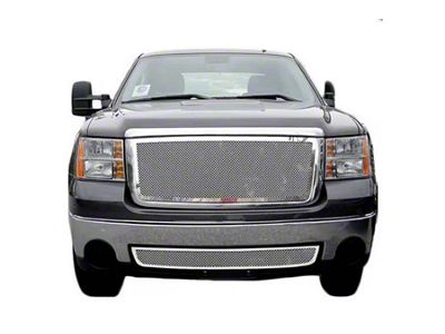 Wire Mesh Upper and Lower Grilles; Chrome (08-10 Challenger)