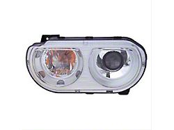 Replacement Xenon Headlight; Chrome Housing; Clear Lens; Driver Side (08-14 Challenger w/ Factory HID Headlights)