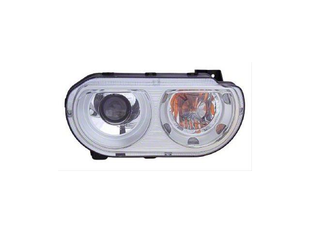 Replacement Xenon Headlight; Chrome Housing; Clear Lens; Passenger Side (08-14 Challenger w/ Factory HID Headlights)