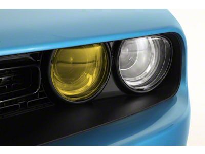 Headlight Covers; Yellow Inner/Clear Outer (15-23 Challenger)