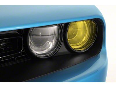 Headlight Covers; Yellow Outer/Clear Inner (15-23 Challenger)