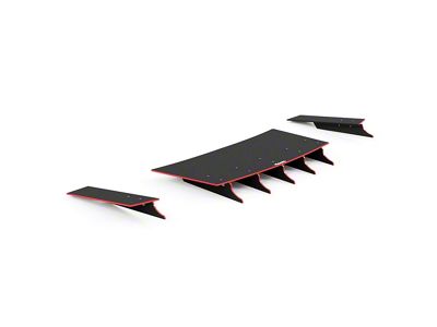 Zonari VR5 Rear Diffuser; Dry Carbon Fiber Vinyl (08-23 Challenger, Excluding Widebody)