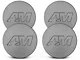 AmericanMuscle Center Cap Kit; Charcoal (Fits AmericanMuscle Branded Wheels Only)