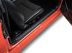 Door Sill Plates; Charcoal Gray (79-93 Mustang)