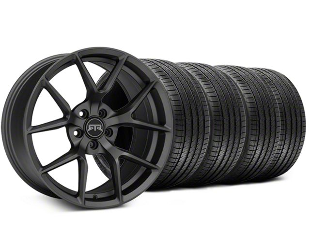 RTR Tech 5 Satin Charcoal Wheel and Sumitomo Maximum Performance HTR Z5 Tire Kit; 20x9.5 (15-23 Mustang GT, EcoBoost, V6)