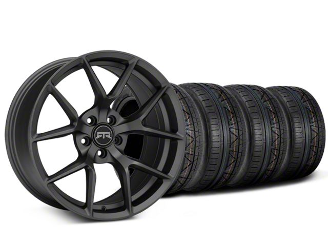 RTR Tech 5 Satin Charcoal Wheel and NITTO INVO Tire Kit; 20x9.5 (05-14 Mustang)