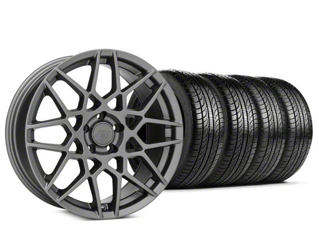 19x8.5 2013 GT500 Style Wheel & Pirelli All-Season P Zero Nero Tire Package (15-23 Mustang GT, EcoBoost, V6)
