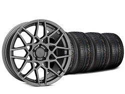 20x8.5 American Muscle Wheels GT500 Style Wheel - 255/35R20 NITTO High Performance Summer INVO Tire; Wheel & Tire Package (15-23 Mustang GT, EcoBoost, V6)