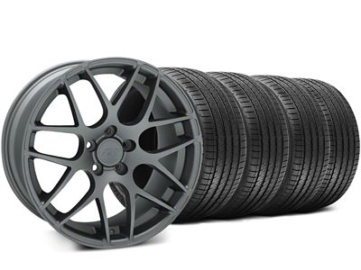 AMR Charcoal Wheel and Sumitomo Maximum Performance HTR Z5 Tire Kit; 18x8 (94-98 Mustang)
