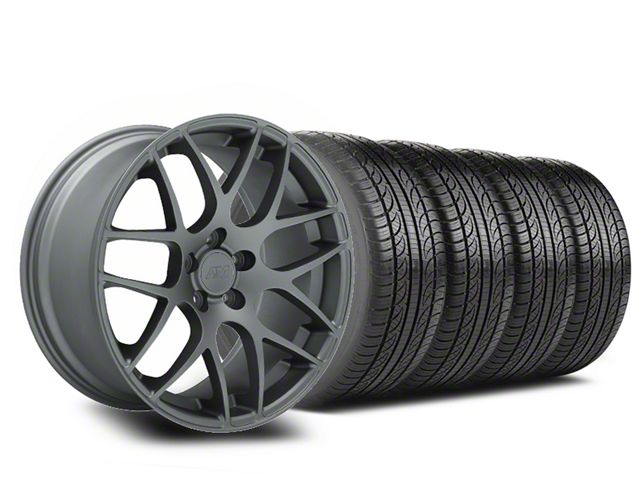 AMR Charcoal Wheel and Pirelli Tire Kit; 19x8.5 (05-14 Mustang)